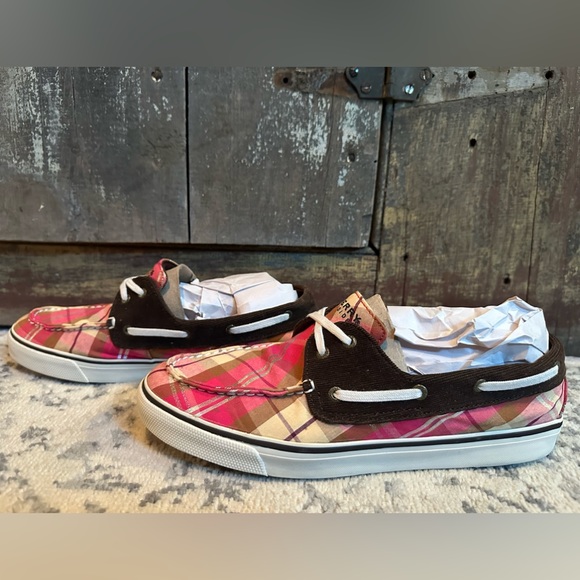 Women’s Sperry Top-Sider Size 10 Pink & Brown Boat Shoes - Picture 2 of 10